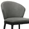 Armen Living Juno Charcoal Fabric and Black Wood Dining Side Chairs, PK2 LCJNSIBLCH - alternate 6
